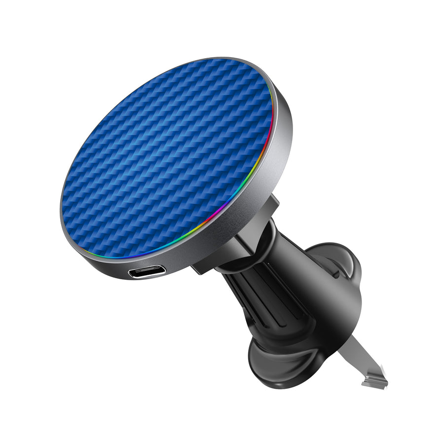 MyBat Design Lab Magnetic Wireless Charging Vent Mount - Black - Blue Carbon Fiber - MCGWIRC21BK-084-2.jpg
