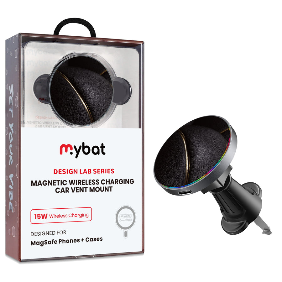 MyBat Design Lab Magnetic Wireless Charging Vent Mount - Black - Black Basketballs - MCGWIRC21BK-090-1.jpg