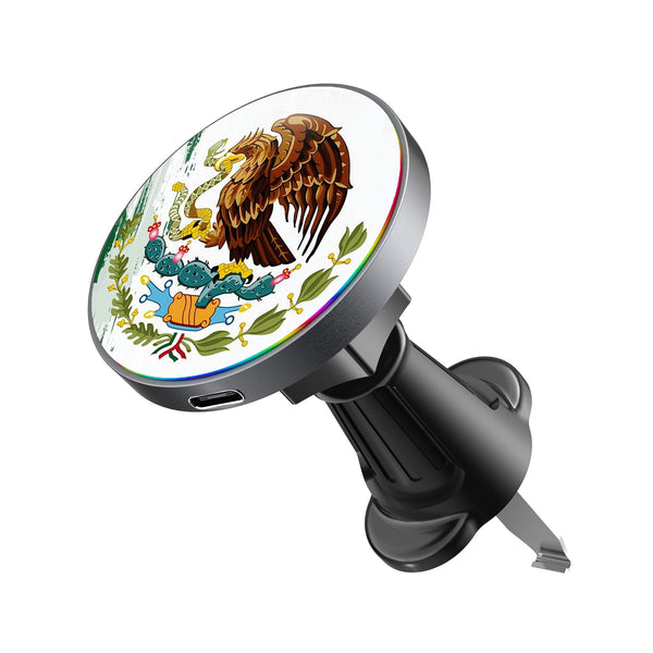 MyBat Design Lab Magnetic Wireless Charging Vent Mount - Black - Bandera de México - MCGWIRC21BK-174-2.jpg