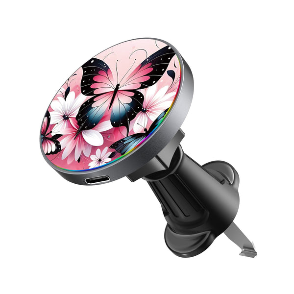 MyBat Design Lab Magnetic Wireless Charging Vent Mount - Black - Butterfly Bouquet - MCGWIRC21BK-184-2.jpg