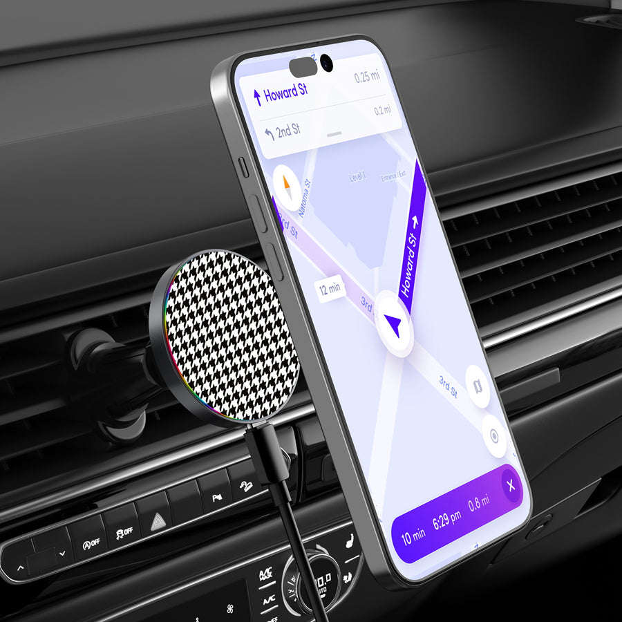 MyBat Design Lab Magnetic Wireless Charging Vent Mount - Black - Classic Houndstooth - MCGWIRC21BK-215-3.jpg