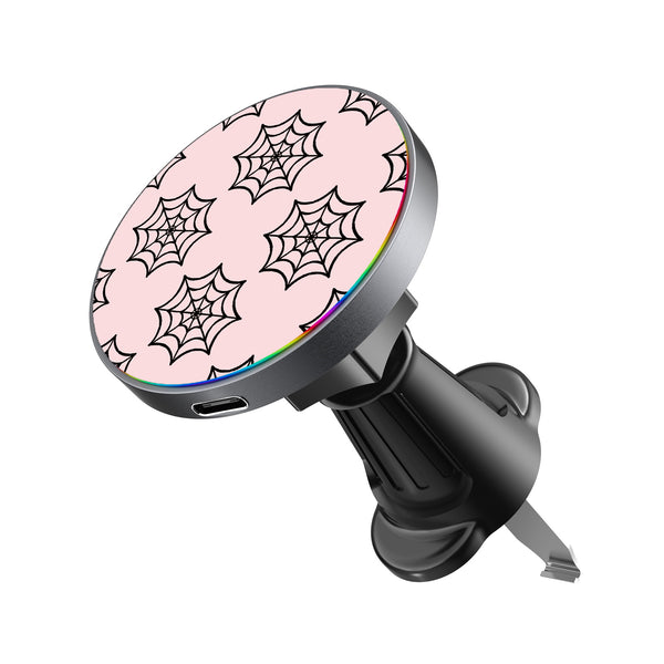 MyBat Design Lab Magnetic Wireless Charging Vent Mount - Black - Pink Spider Web - MCGWIRC21BK-227-2.jpg
