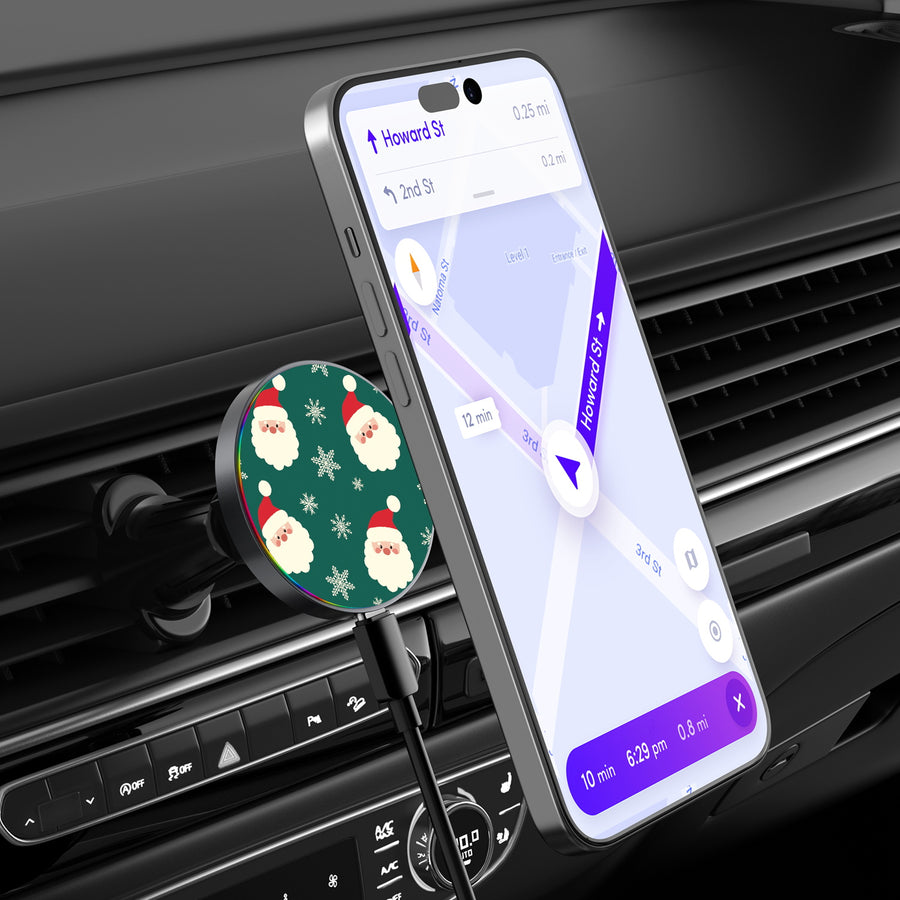 MyBat Design Lab Magnetic Wireless Charging Vent Mount - Black - Jolly Saint Nick - MCGWIRC21BK-271-3.jpg