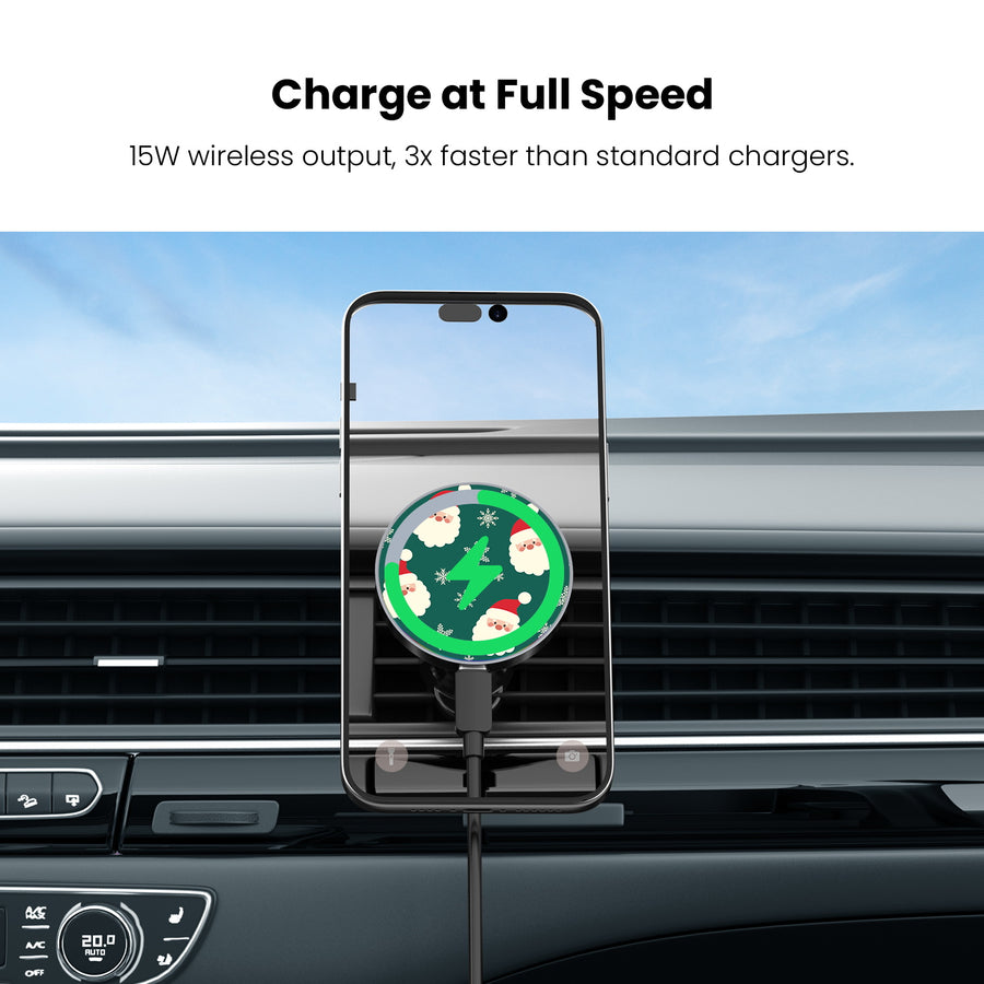 MyBat Design Lab Magnetic Wireless Charging Vent Mount - Black - Jolly Saint Nick - MCGWIRC21BK-271-5.jpg