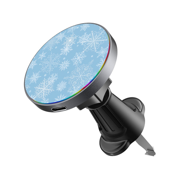 MyBat Design Lab Magnetic Wireless Charging Vent Mount - Black - Blue Snowflakes - MCGWIRC21BK-283-2.jpg