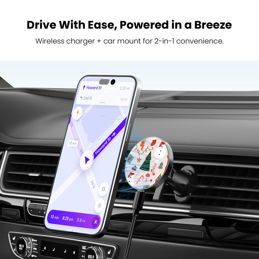 MyBat Design Lab Magnetic Wireless Charging Vent Mount - Black - Holly Jolly Time - MCGWIRC21BK-288-4.jpg