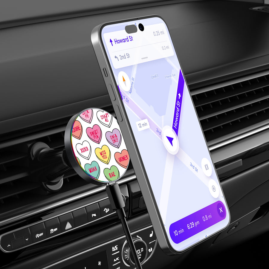 MyBat Design Lab Magnetic Wireless Charging Vent Mount - Black - Sweet Hearts - MCGWIRC21BK-337-3.jpg