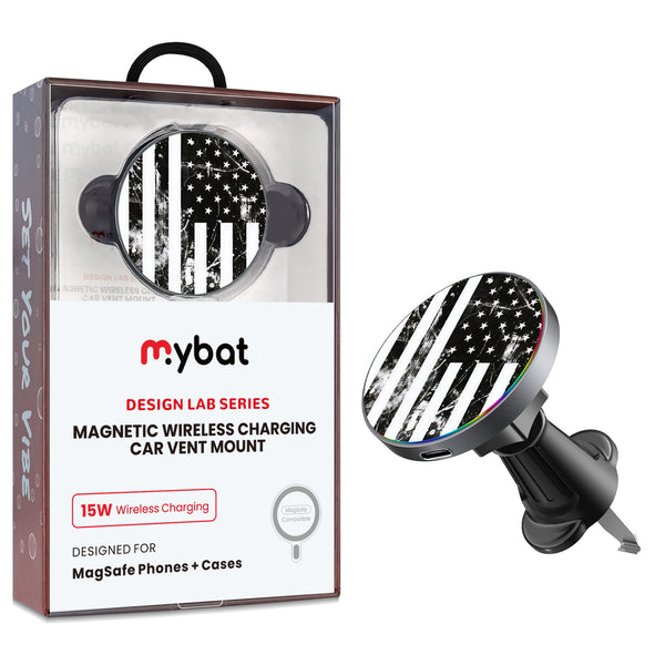MyBat Design Lab Magnetic Wireless Charging Vent Mount - Black - Distress US Flag - MCGWIRC21BK-344-1.jpg