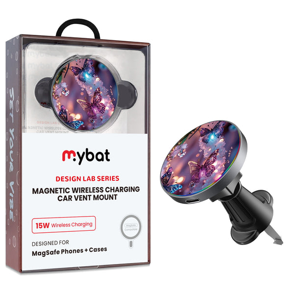 MyBat Design Lab Magnetic Wireless Charging Vent Mount - Black - Magical Butterflies - MCGWIRC21BK-349-1.jpg