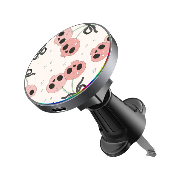 MyBat Design Lab Magnetic Wireless Charging Vent Mount - Black - Cherry Skulls - MCGWIRC21BK-408-2.jpg