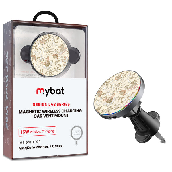 MyBat Design Lab Magnetic Wireless Charging Vent Mount - Black - Jacobean Floral - MCGWIRC21BK-425-1.jpg