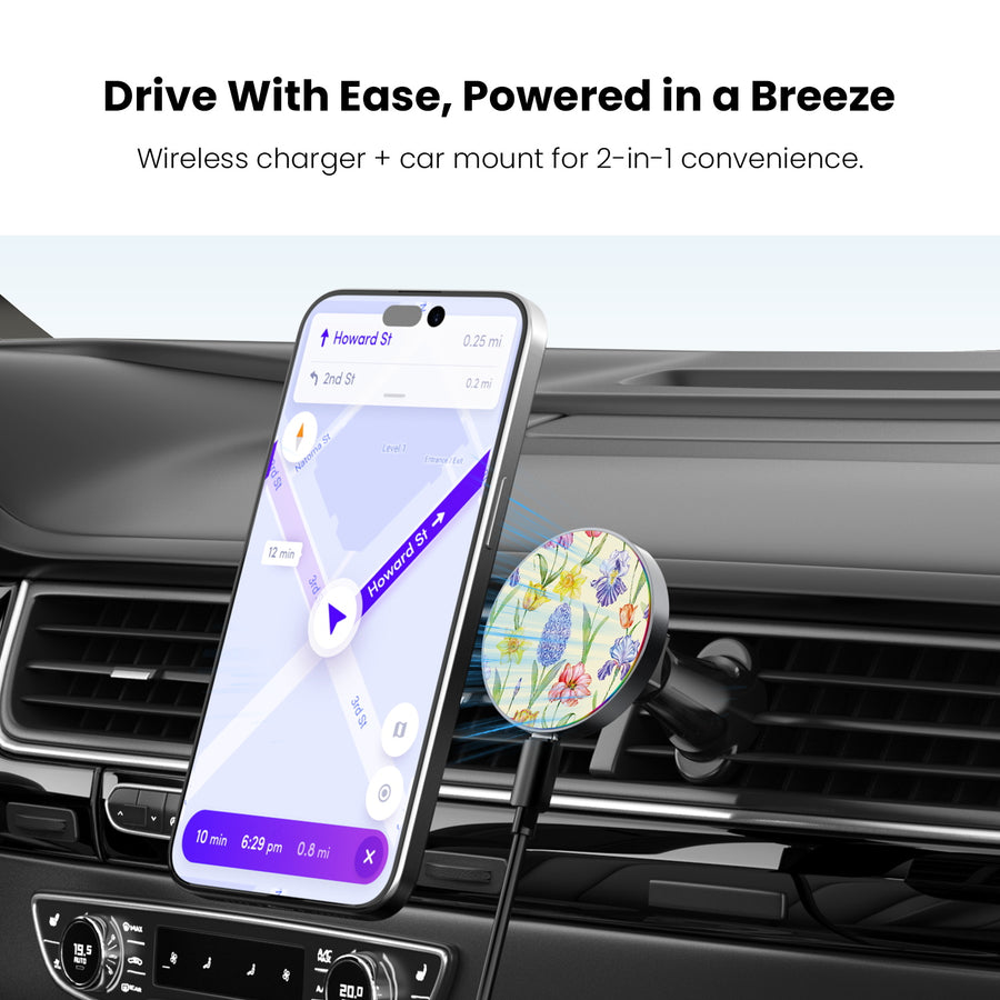 MyBat Design Lab Magnetic Wireless Charging Vent Mount - Black - Spring Has Sprung - MCGWIRC21BK-467-4.jpg