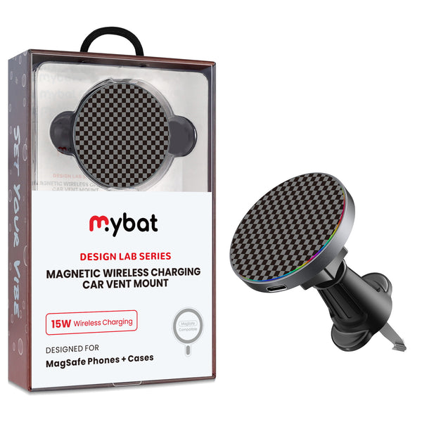 MyBat Design Lab Magnetic Wireless Charging Vent Mount - Black - Tuxedo Check - MCGWIRC21BK-477-1.jpg