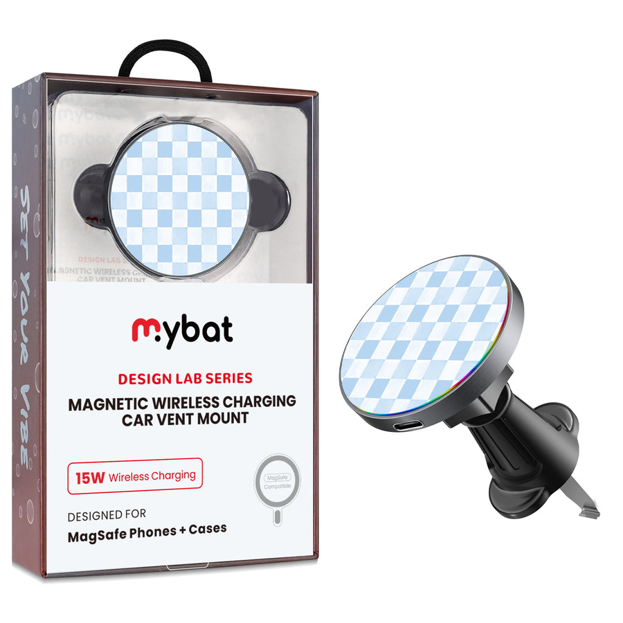 MyBat Design Lab Magnetic Wireless Charging Vent Mount - Black - Sky Blue Check - MCGWIRC21BK-478-1.jpg