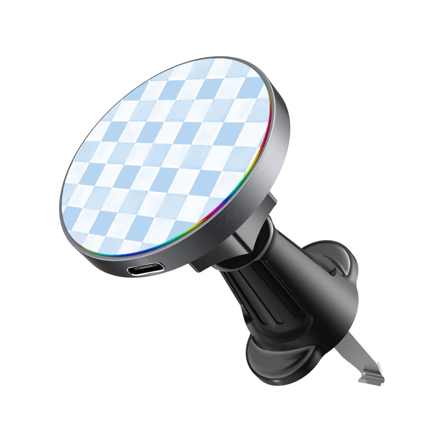 MyBat Design Lab Magnetic Wireless Charging Vent Mount - Black - Sky Blue Check - MCGWIRC21BK-478-2.jpg