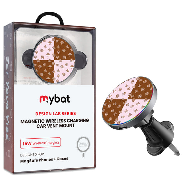 MyBat Design Lab Magnetic Wireless Charging Vent Mount - Black - Flower Patches - MCGWIRC21BK-484-1.jpg