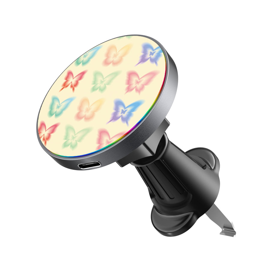 MyBat Design Lab Magnetic Wireless Charging Vent Mount - Black - Technicolor Butterflies - MCGWIRC21BK-487-2.jpg