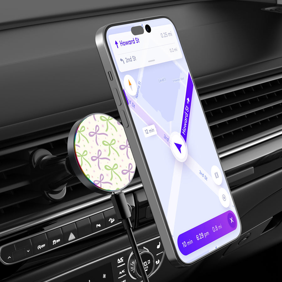 MyBat Design Lab Magnetic Wireless Charging Vent Mount - Black - Blooming Bows - MCGWIRC21BK-493-3.jpg