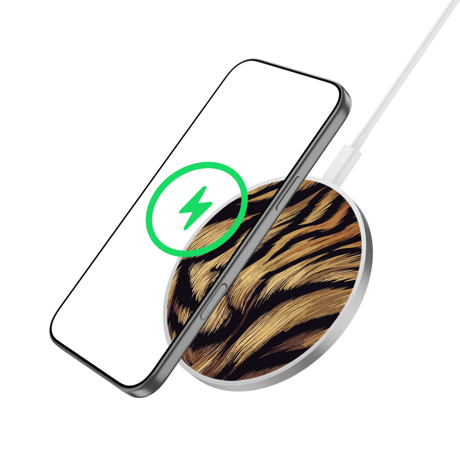 MyBat Design Lab Series Wireless Charging Pad - Silver - Tiger Fur - MCGWIRC22SL-006-2.jpg