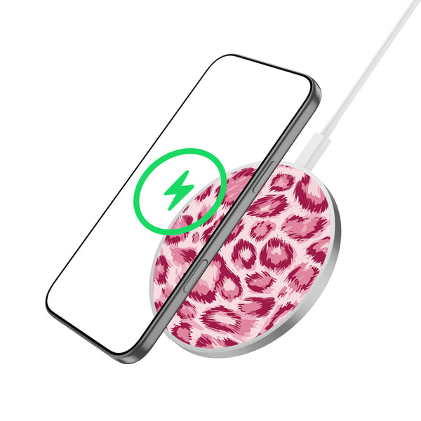 MyBat Design Lab Series Wireless Charging Pad - Silver - Pink Leopard Print - MCGWIRC22SL-007-2.jpg