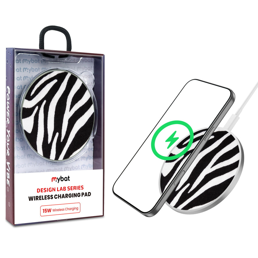 MyBat Design Lab Series Wireless Charging Pad - Silver - Zebra Print - MCGWIRC22SL-009-1.jpg