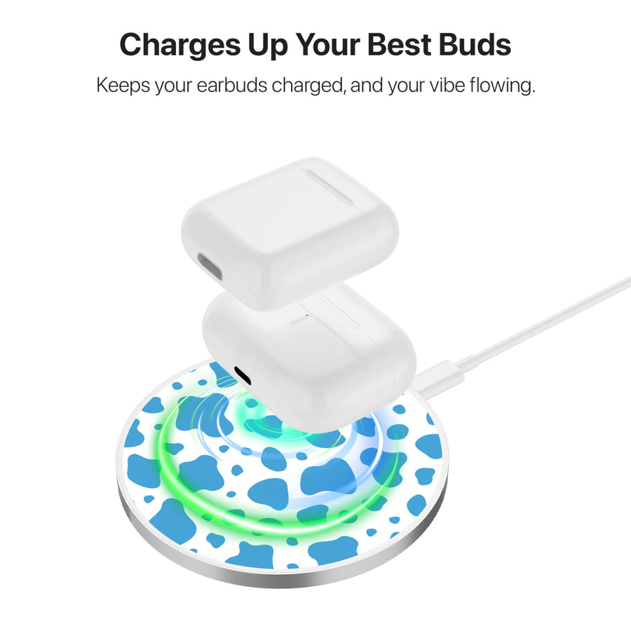 MyBat Design Lab Series Wireless Charging Pad - Silver - Blue Cow Print - MCGWIRC22SL-016-6.jpg