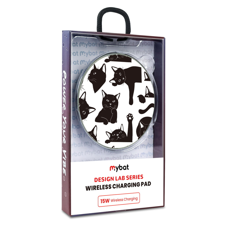 MyBat Design Lab Series Wireless Charging Pad - Silver - Black Cats - MCGWIRC22SL-017-9.jpg