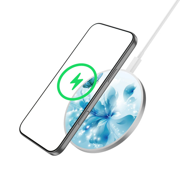 MyBat Design Lab Series Wireless Charging Pad - Silver - Butterfly & Flowers - MCGWIRC22SL-020-2.jpg