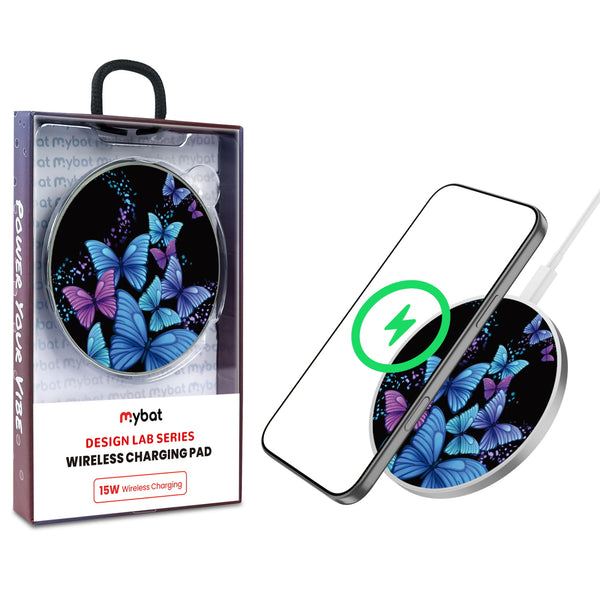 MyBat Design Lab Series Wireless Charging Pad - Silver - Butterfly Night - MCGWIRC22SL-021-1.jpg