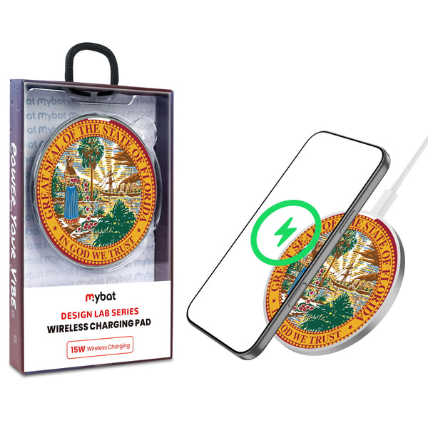 MyBat Design Lab Series Wireless Charging Pad - Silver - Florida State Flag - MCGWIRC22SL-028-1.jpg
