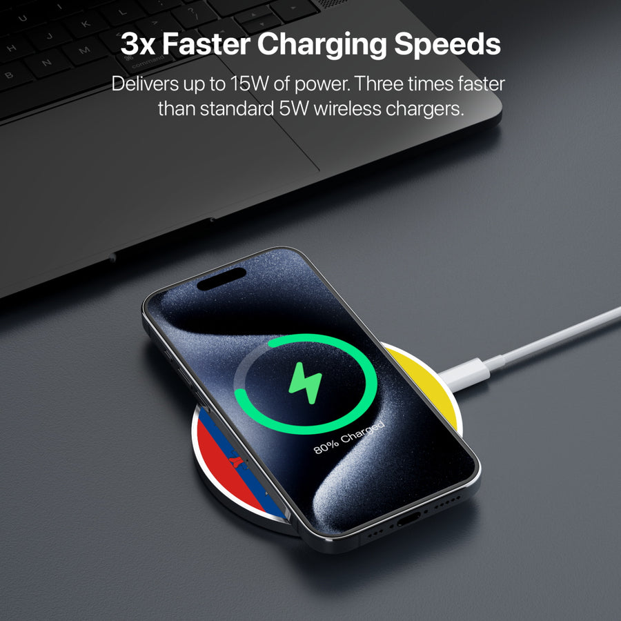MyBat Design Lab Series Wireless Charging Pad - Silver - Ecuadorean Flag - MCGWIRC22SL-030-5.jpg