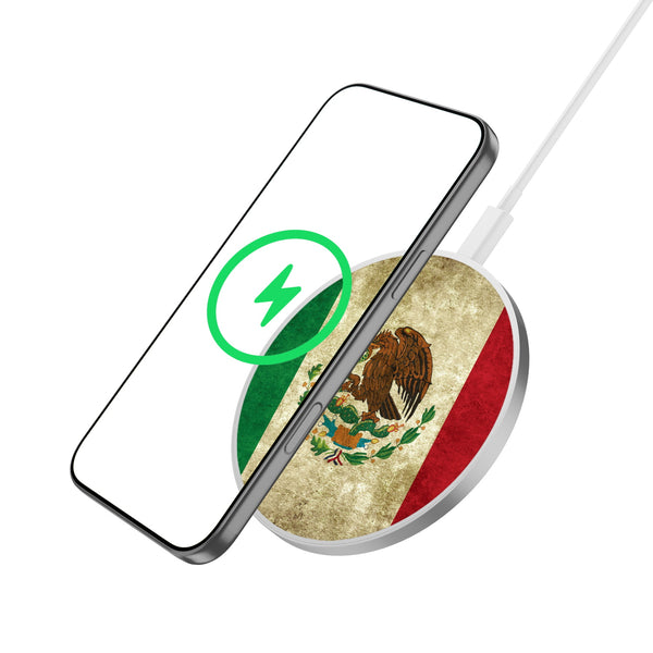 MyBat Design Lab Series Wireless Charging Pad - Silver - Mexican Flag - MCGWIRC22SL-046-2.jpg