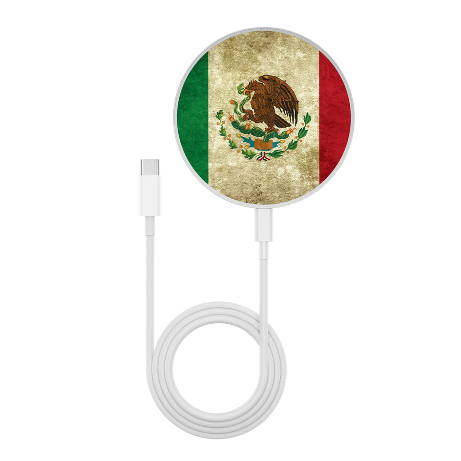 MyBat Design Lab Series Wireless Charging Pad - Silver - Mexican Flag - MCGWIRC22SL-046-3.jpg