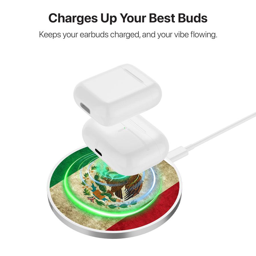 MyBat Design Lab Series Wireless Charging Pad - Silver - Mexican Flag - MCGWIRC22SL-046-6.jpg