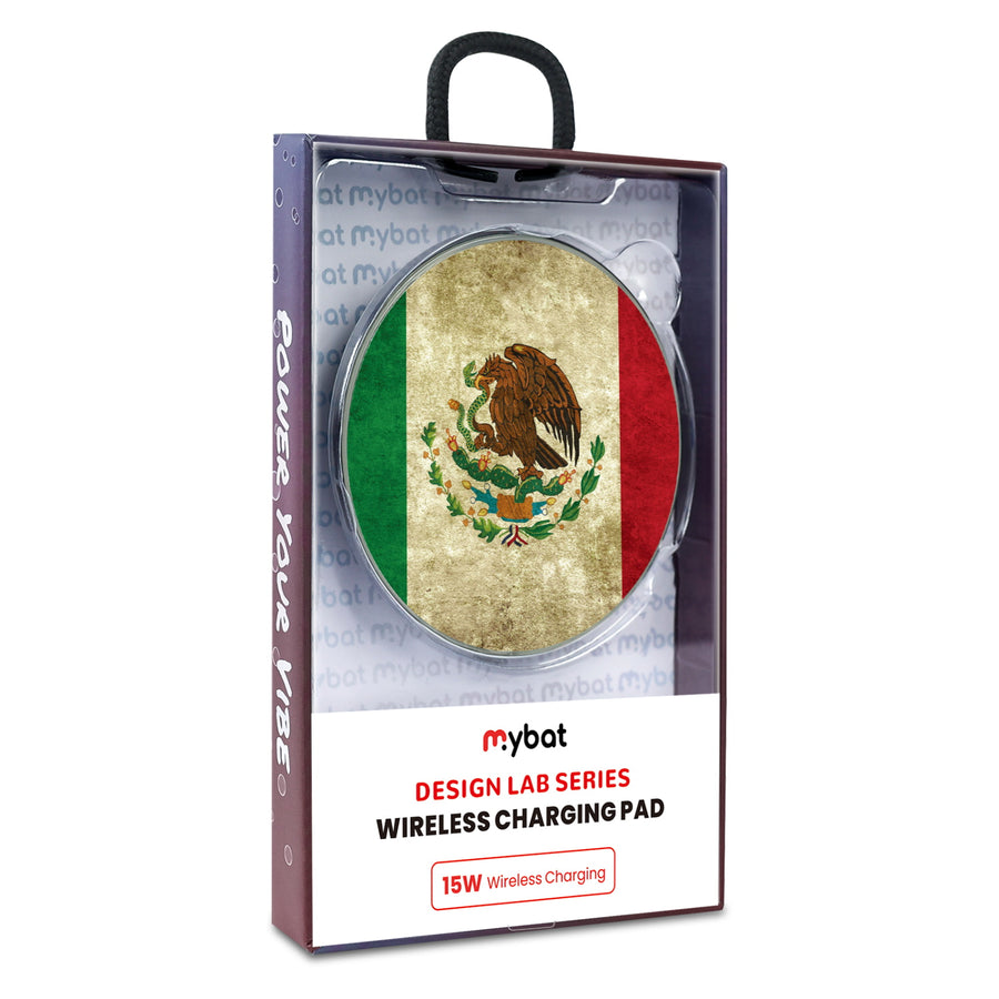 MyBat Design Lab Series Wireless Charging Pad - Silver - Mexican Flag - MCGWIRC22SL-046-9.jpg