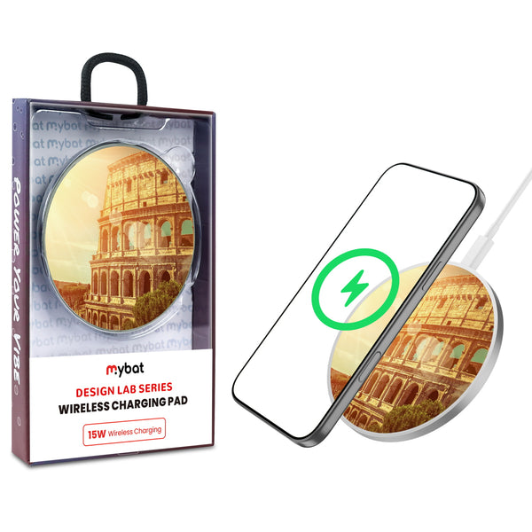MyBat Design Lab Series Wireless Charging Pad - Silver - Roman Colosseum - MCGWIRC22SL-049-1.jpg