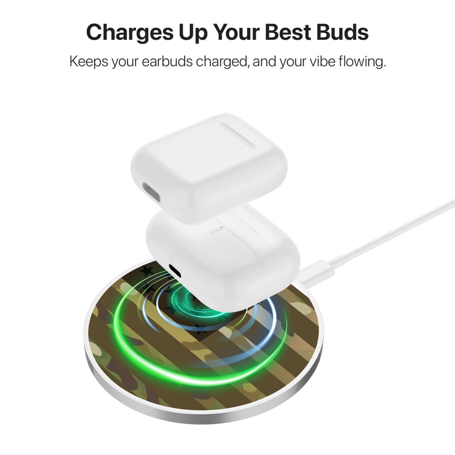 MyBat Design Lab Series Wireless Charging Pad - Silver - Military Camouflage American Flag - MCGWIRC22SL-054-6.jpg