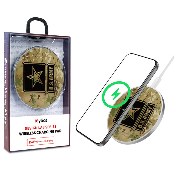 MyBat Design Lab Series Wireless Charging Pad - Silver - U.S. Army - MCGWIRC22SL-055-1.jpg