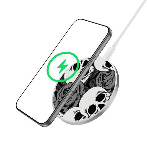 MyBat Design Lab Series Wireless Charging Pad - Silver - Skull Garden - MCGWIRC22SL-081-2.jpg