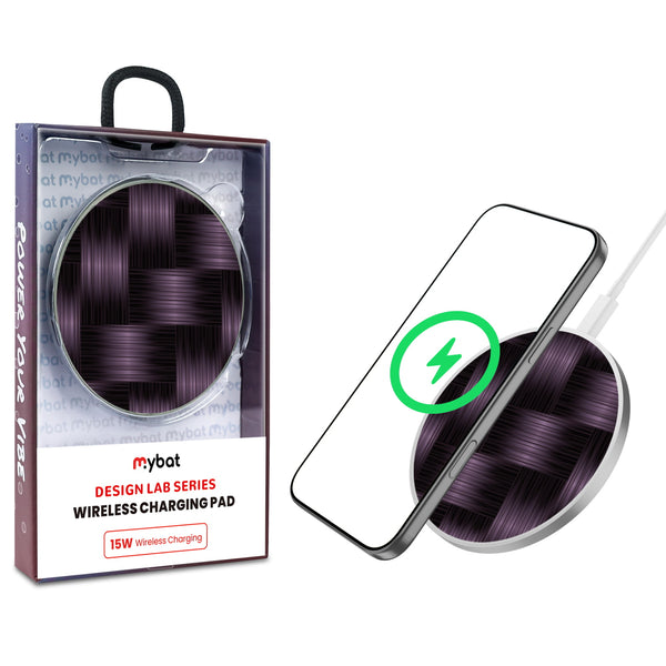 MyBat Design Lab Series Wireless Charging Pad - Silver - Woven Carbon Fiber - MCGWIRC22SL-085-1.jpg