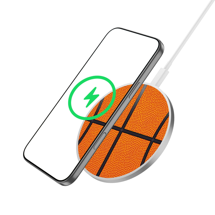 MyBat Design Lab Series Wireless Charging Pad - Silver - Basketball - MCGWIRC22SL-087-2.jpg