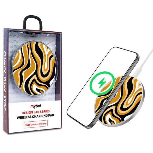MyBat Design Lab Series Wireless Charging Pad - Silver - Groovy Golden Swirls - MCGWIRC22SL-093-1.jpg