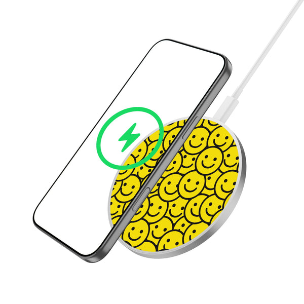 MyBat Design Lab Series Wireless Charging Pad - Silver - Smiley Faces - MCGWIRC22SL-097-2.jpg