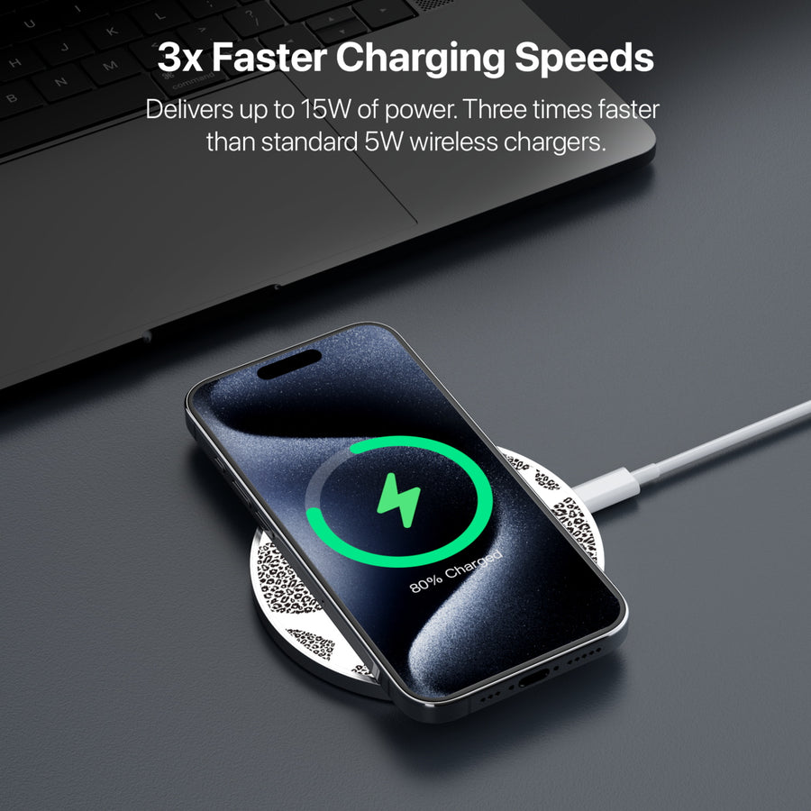 MyBat Design Lab Series Wireless Charging Pad - Silver - Leopard Print Hearts - MCGWIRC22SL-098-5.jpg