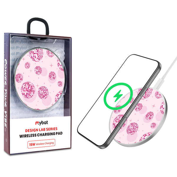 MyBat Design Lab Series Wireless Charging Pad - Silver - Disco Balls - MCGWIRC22SL-109-1.jpg