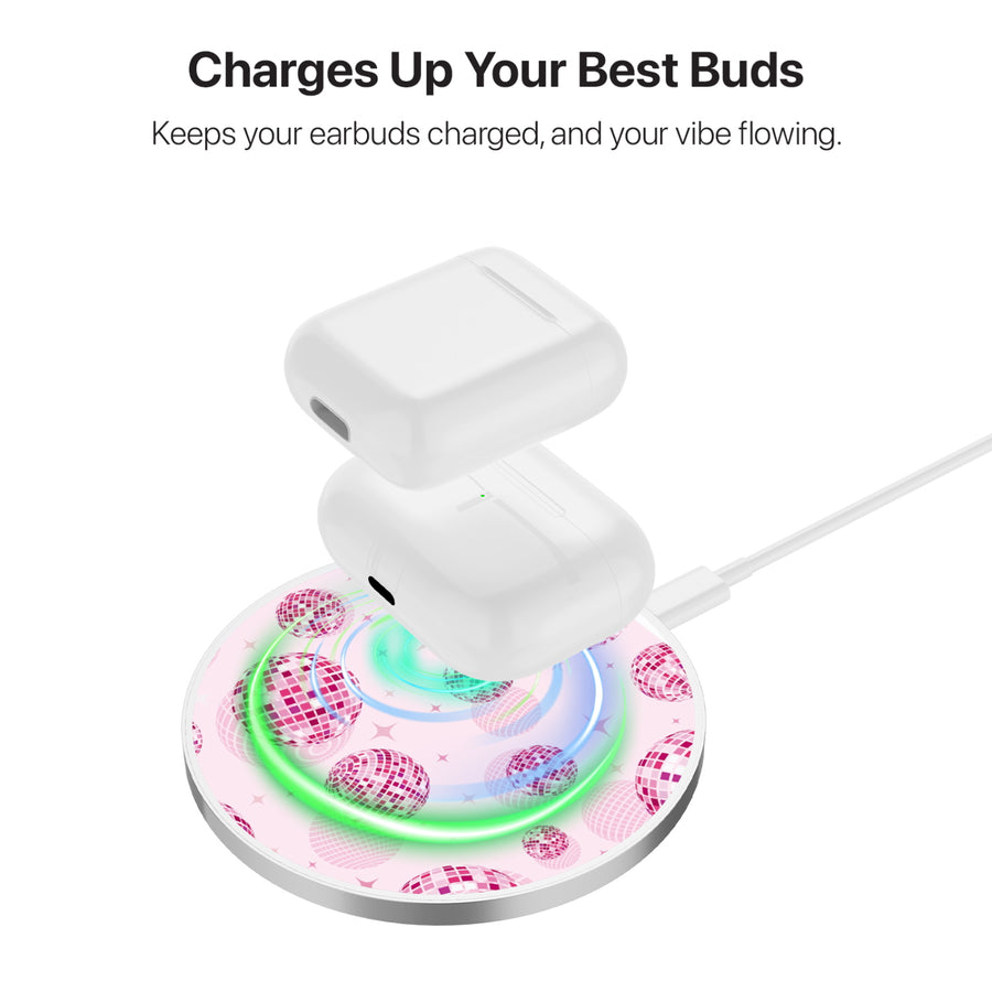 MyBat Design Lab Series Wireless Charging Pad - Silver - Disco Balls - MCGWIRC22SL-109-6.jpg