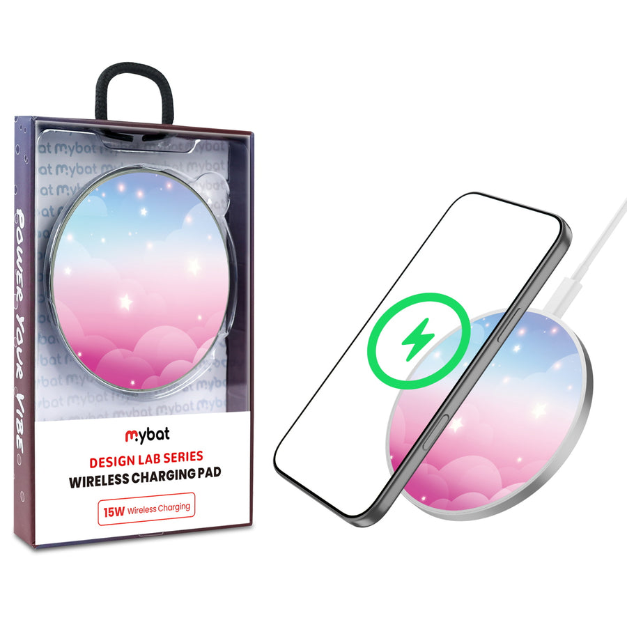 MyBat Design Lab Series Wireless Charging Pad - Silver - Clouds & Stars - MCGWIRC22SL-110-1.jpg