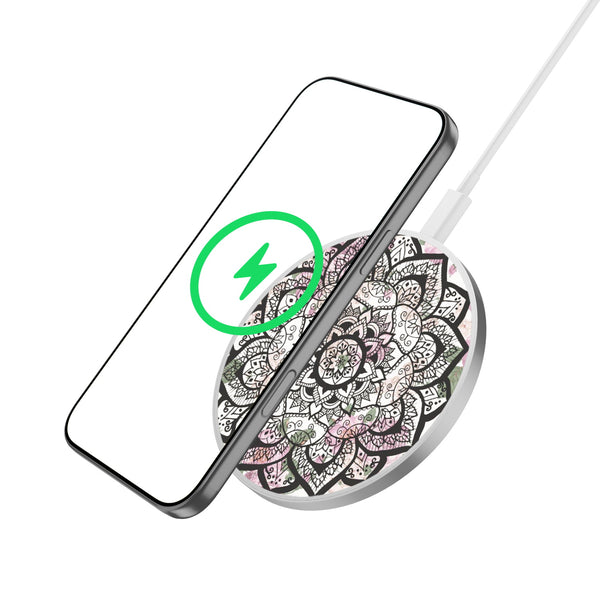 MyBat Design Lab Series Wireless Charging Pad - Silver - Mandala - MCGWIRC22SL-113-2.jpg