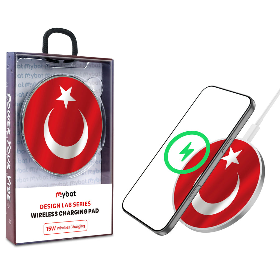 MyBat Design Lab Series Wireless Charging Pad - Silver - Turkey Flag - MCGWIRC22SL-161-1.jpg