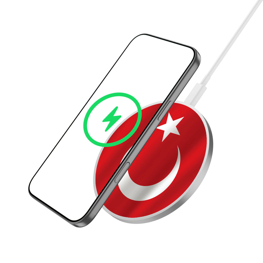 MyBat Design Lab Series Wireless Charging Pad - Silver - Turkey Flag - MCGWIRC22SL-161-2.jpg